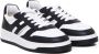 Hogan Leren Sneakers Twee-Tone Bovenwerk Zwart Wit Black Heren - Thumbnail 5