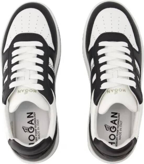 Hogan Leren sneakers van glad kalfsleer Zwart Dames