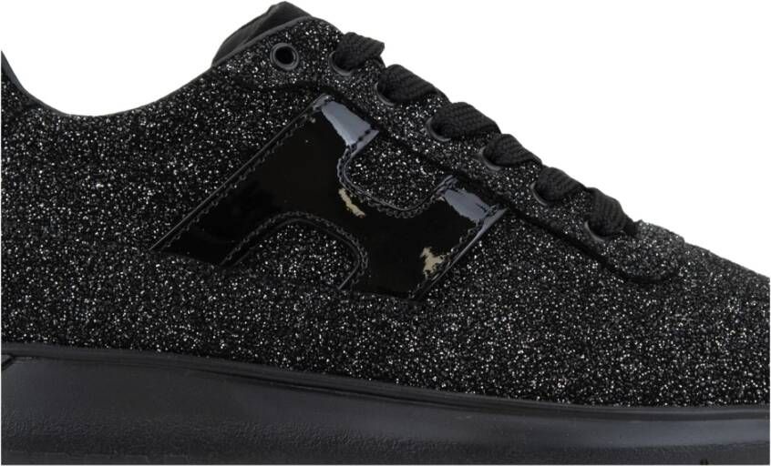 Hogan Leren Veterschoen Glitter Sneakers Vrouwen