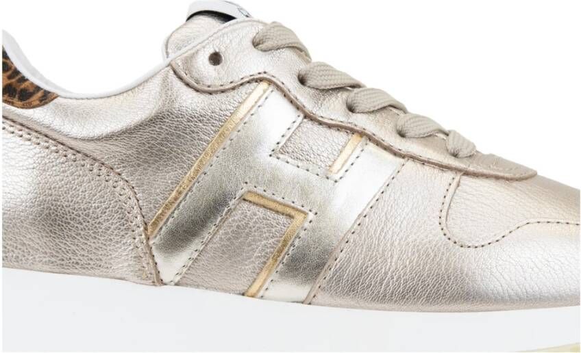 Hogan Leren Veterschoenen met Dierenprint