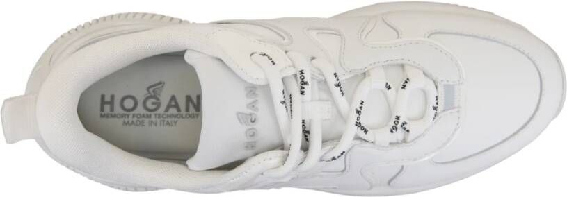Hogan Leren Veterschoenen met Hoge Top Sneakers White Dames