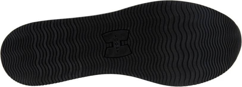 Hogan Leren Vetersneakers Black Dames