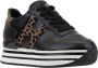 Hogan Leren Vetersneakers met 'H' Detail Black Dames - Thumbnail 2