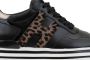 Hogan Leren Vetersneakers met 'H' Detail Black Dames - Thumbnail 5