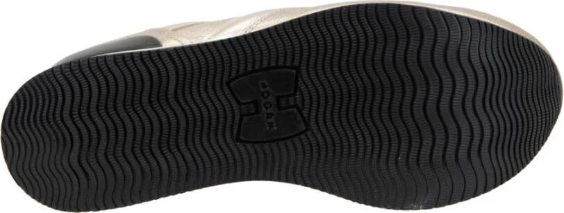 Hogan Leren vetersneakers met laminaat Multicolor Dames