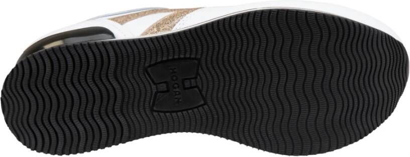Hogan Leren Vetersneakers met Merkdetails Multicolor Dames