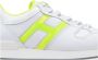 Hogan Leren Vetersneakers met Merkprint White Dames - Thumbnail 5