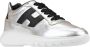 Hogan Leren Vetersneakers voor Dames Gray Dames - Thumbnail 2