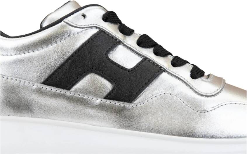 Hogan Leren Vetersneakers voor Dames Gray Dames