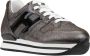 Hogan Leren Vetersneakers voor Dames Gray Dames - Thumbnail 2