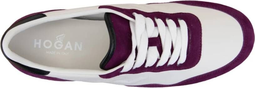 Hogan Leren Vetersneakers voor Dames Multicolor Dames