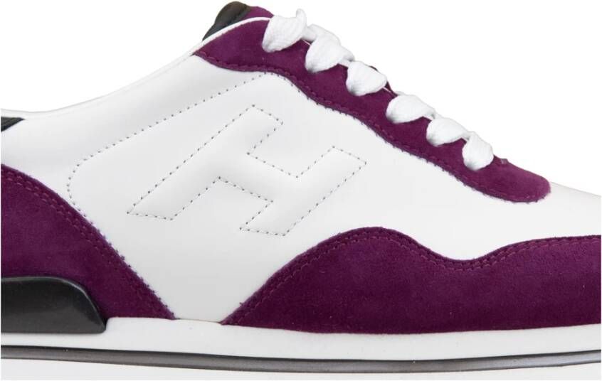 Hogan Leren Vetersneakers voor Dames Multicolor Dames
