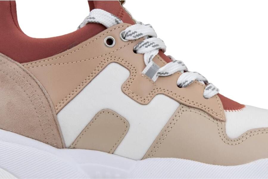 Hogan Leren Vetersneakers voor Dames Multicolor Dames