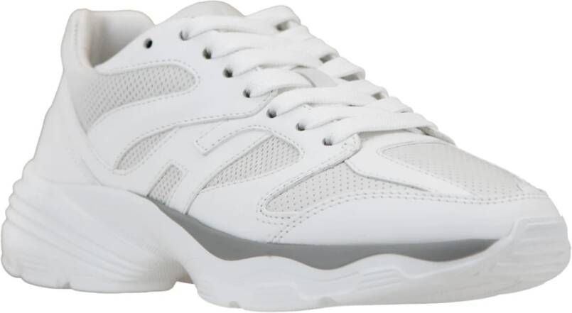 Hogan Leren Vetersneakers voor Dames White Dames