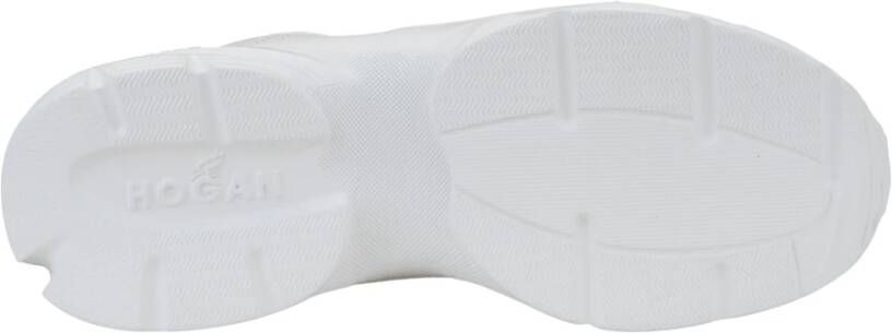 Hogan Leren Vetersneakers voor Dames White Dames