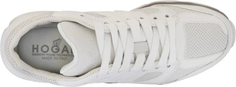 Hogan Leren Vetersneakers voor Dames White Dames