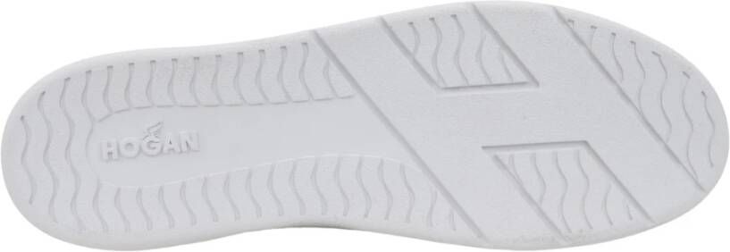 Hogan Leren Vetersneakers voor Dames White Dames