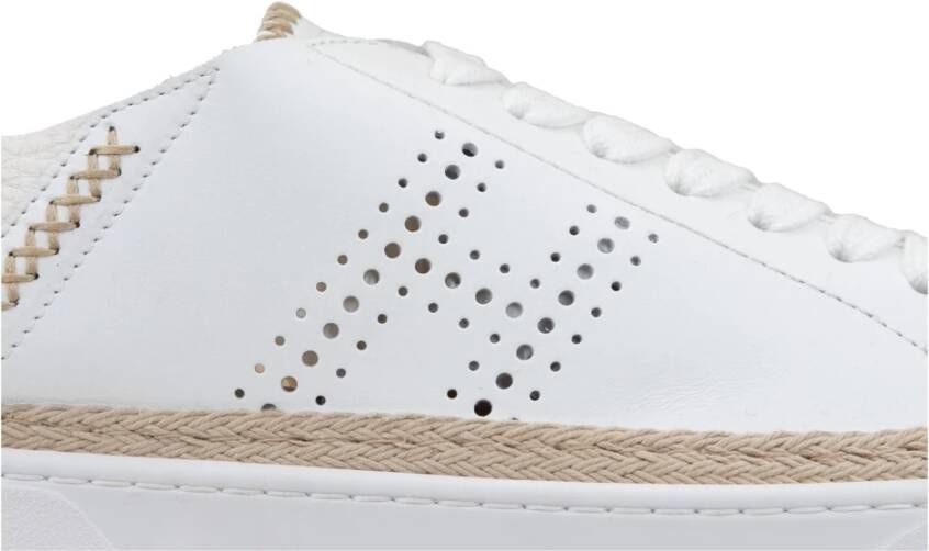 Hogan Leren Vetersneakers voor Dames White Dames