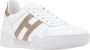 Hogan Leren Vetersneakers voor Dames White Dames - Thumbnail 2