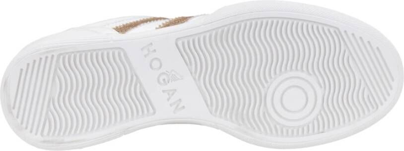 Hogan Leren Vetersneakers voor Dames White Dames
