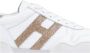Hogan Leren Vetersneakers voor Dames White Dames - Thumbnail 5