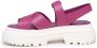 Hogan Magenta Leren Sandalen Pink Dames - Thumbnail 4