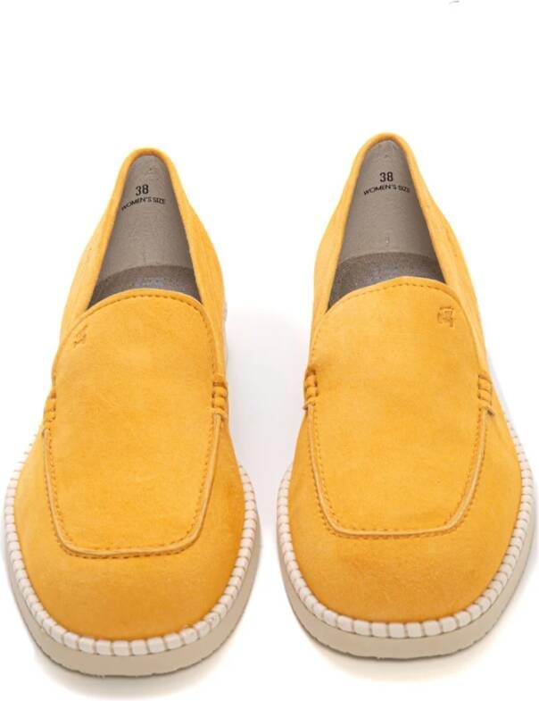 Hogan Mocassino Loafer in suede Yellow Dames
