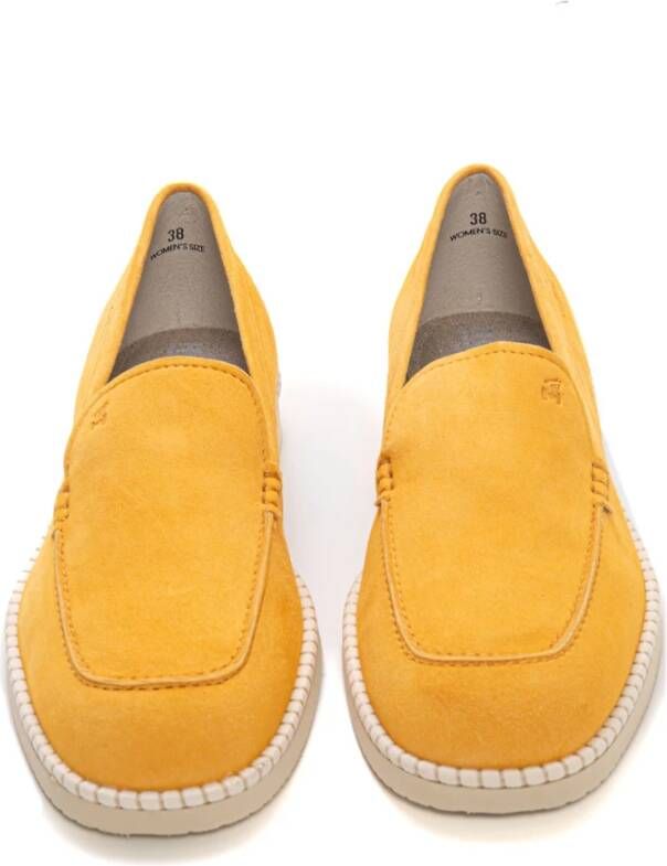 Hogan Mocassino Loafer in suede Yellow Dames