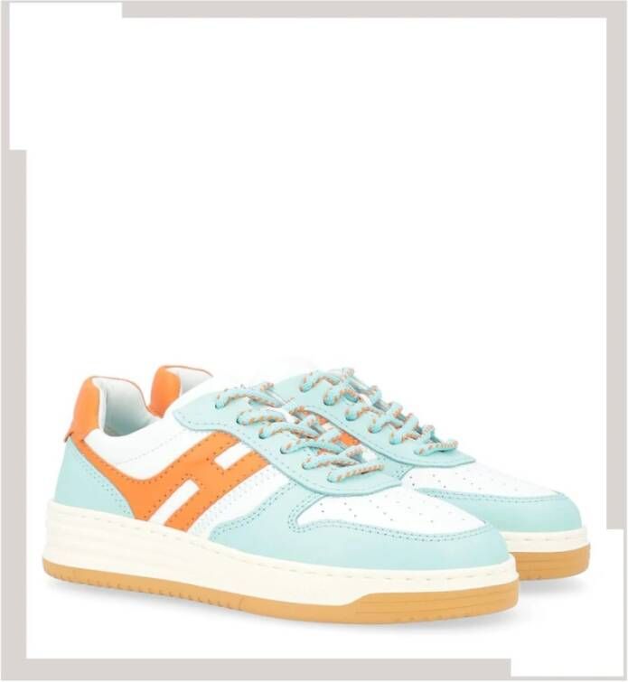 Hogan Moderne leren sneaker geïnspireerd op basketbalschoenen Multicolor Dames