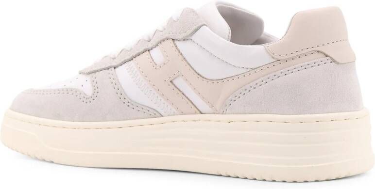 Hogan Monogram Leren Sneakers Beige Dames