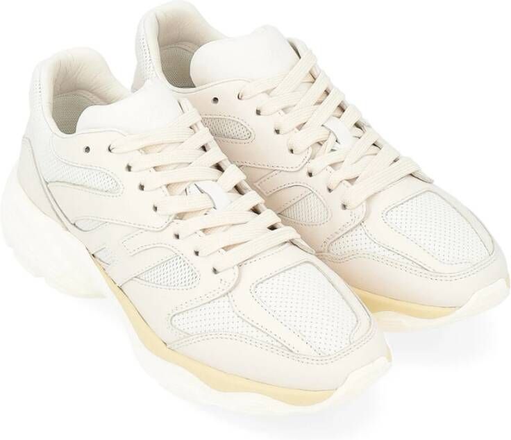 Hogan Natuurlijk Leren Geperforeerde Sneakers White Dames