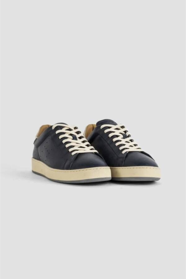 Hogan Navy Blauwe Leren Sneakers Blue Heren