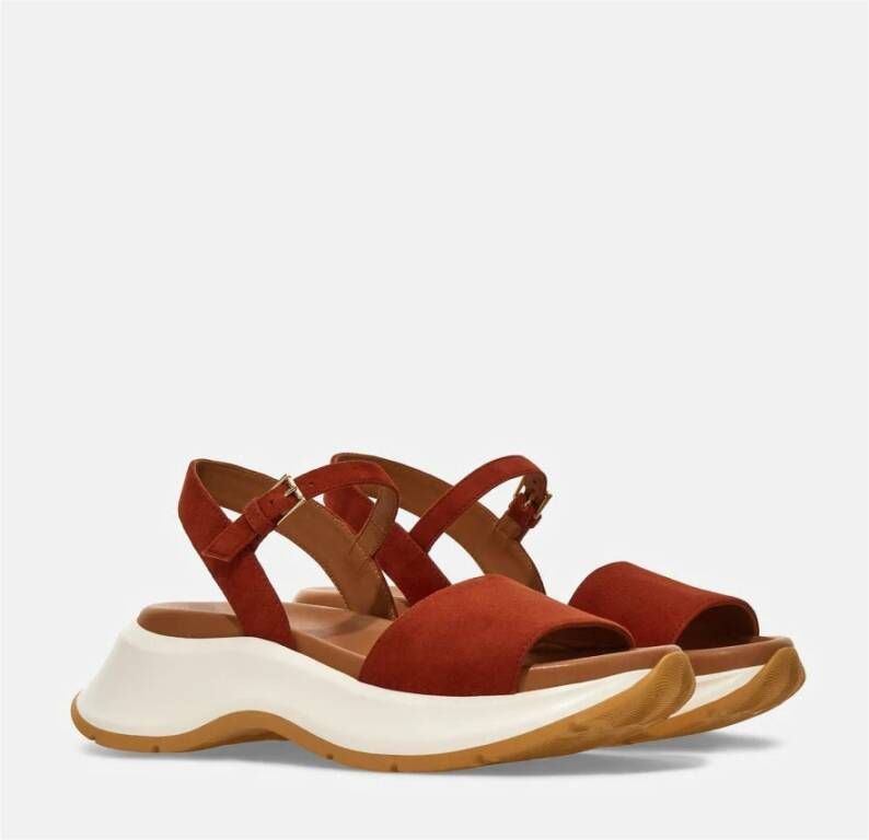 Hogan Platte sandalen Bruin Dames