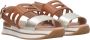 Hogan Bruine leren sandalen Brown Dames - Thumbnail 2