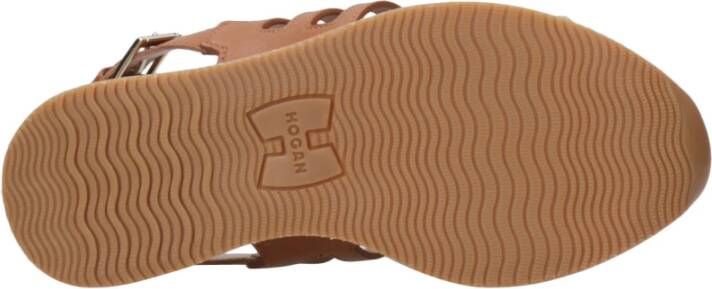Hogan Platte sandalen Bruin Dames
