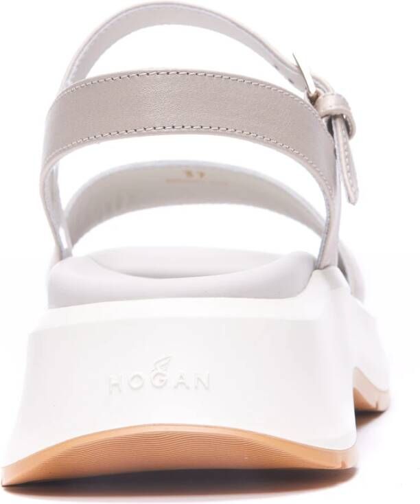 Hogan Zomerse Instap Sandalen Wit Dames