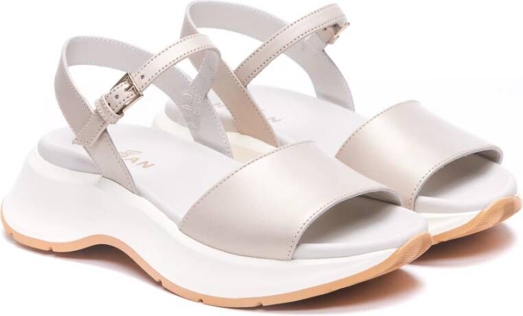 Hogan Zomerse Instap Sandalen Wit Dames