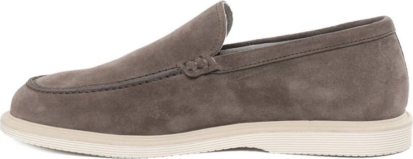 Hogan Platte Suède Schoenen Brown Heren