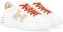 Hogan Rebel Leren Sneaker in Wit en Oranje White Dames - Thumbnail 2