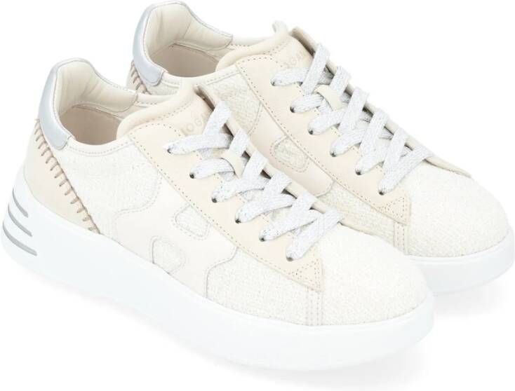 Hogan Rebel Wit en Beige Sneakers Beige Dames