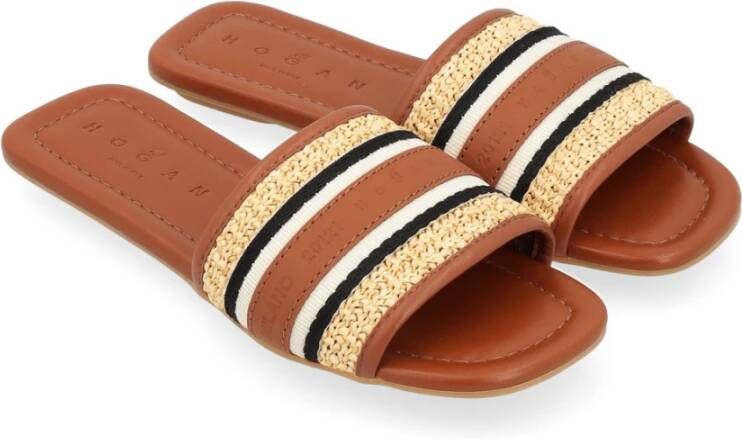 Hogan Ribbon Sandaal Brown Dames