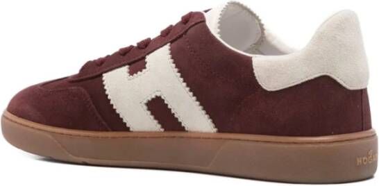 Hogan Rode Leren Sneakers met H-Detail