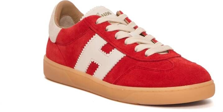 Hogan Rode Suède Sneakers voor Vrouwen Red Dames
