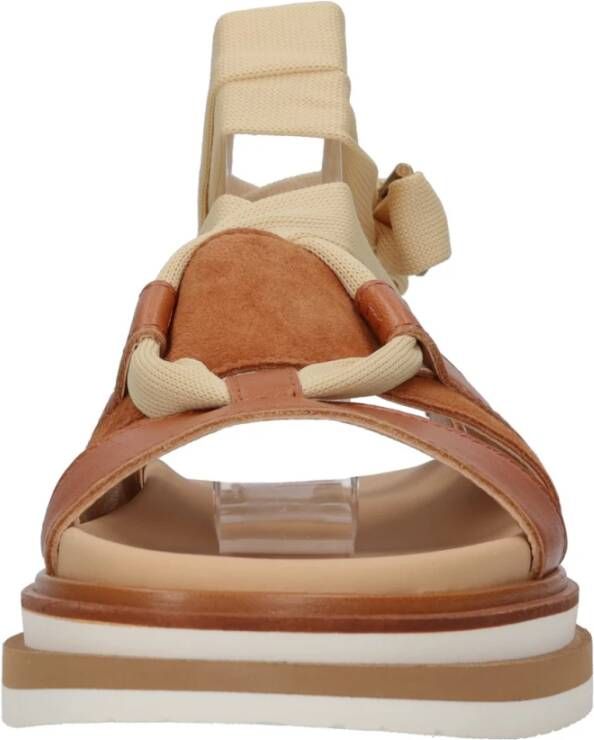 Hogan Sandalen Bruin Brown Dames