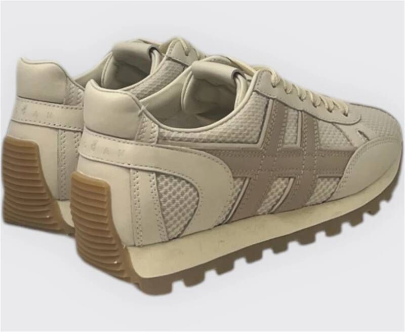 Hogan Slash Stof Sneakers Beige Dames
