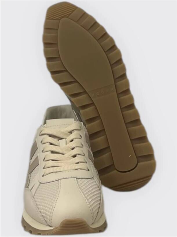 Hogan Slash Stof Sneakers Beige Dames