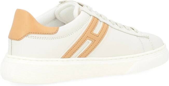 Hogan Sneaker H365 van ivoor en beige leer White Dames