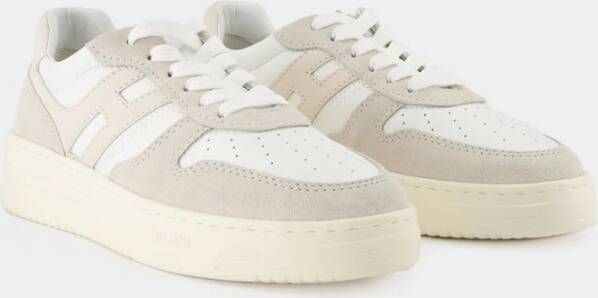 Hogan Blanc Sneakers Stijlvol en Comfortabel Beige Dames