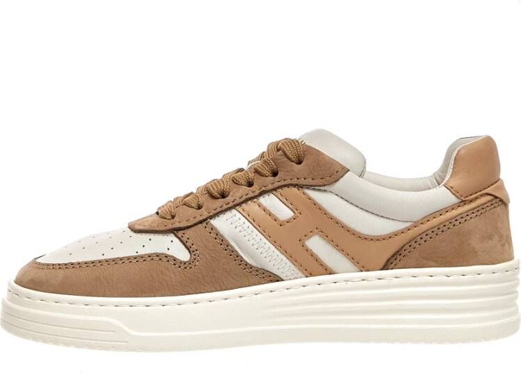 Hogan Beige Suede Basket Sneakers Beige Dames