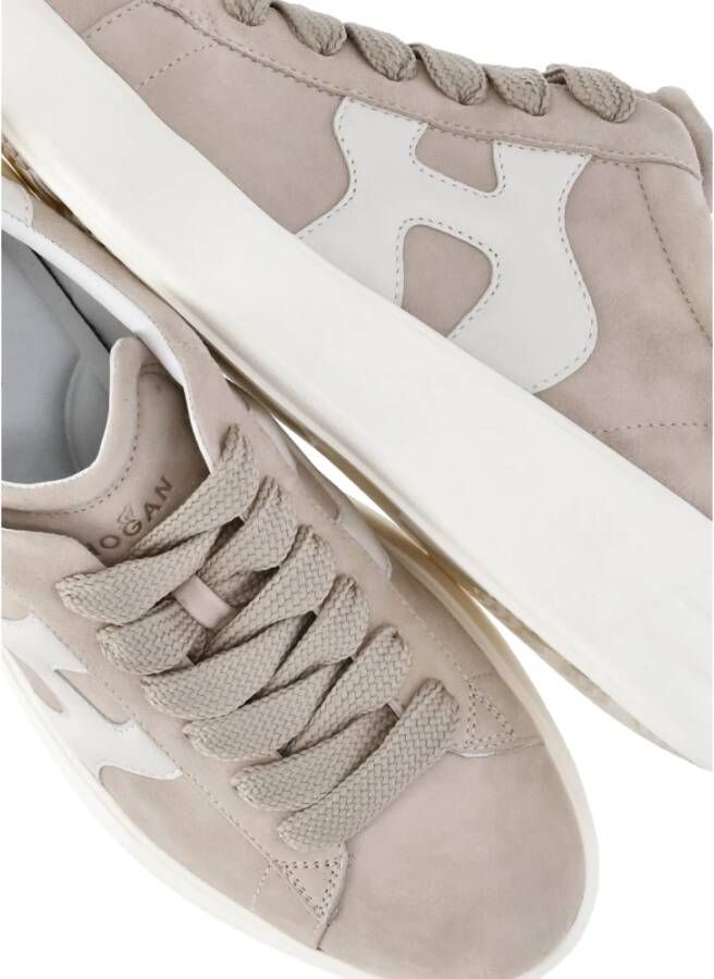 Hogan Beige Suède Leren Sneakers voor Dames Beige Dames